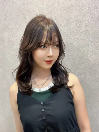 セミロング カラー パーマ ヘアアレンジ 平川 友理/韓国ヘア💘のヘアスタイル