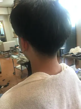 ショート カラー パーマ ヘアアレンジ メンズ men's特化　石井 貴章のヘアスタイル
