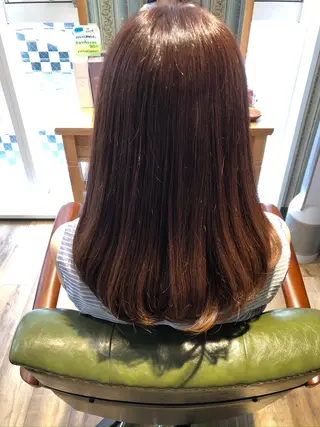 セミロング カラー 佐藤 美幸のヘアスタイル
