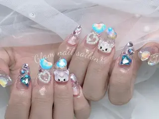 ネイル エツメ💅 長さ出し🎀デザインのネイルデザイン