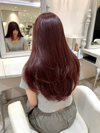 ロング カラー 菅沼 花琳のヘアスタイル