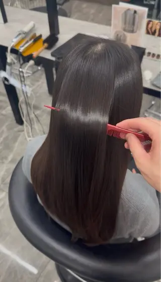 ロング りきと🦋河原町 縮毛矯正/艶カラーのヘアスタイル
