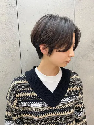ショート カラー 艶髪/ショート/ ボブ/なつきのヘアスタイル