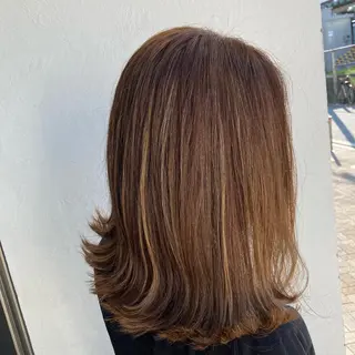 ミディアム カラー 💎髪質改善💎 西森千夏のヘアスタイル