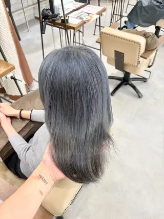 セミロング カラー ブリーチなしwカラー /艶カラー/oukaのヘアスタイル