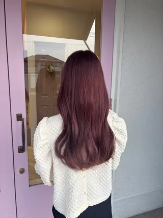 ロング カラー 上村 七海のヘアスタイル