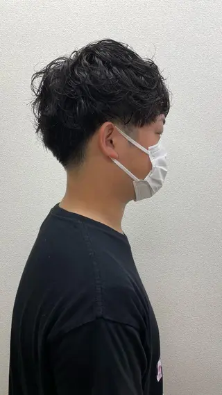 パーマ メンズ もりたみかこ 美容師お休み中のヘアスタイル