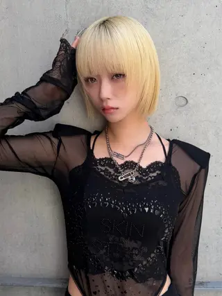 ショート カラー collet矢島/ ブリーチ/ハイトーンのヘアスタイル
