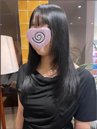 ロング カラー レイヤー🩵透明感 ೀユイ🌙のヘアスタイル