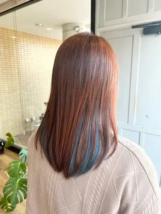 ミディアム カラー 堀 望美のヘアスタイル