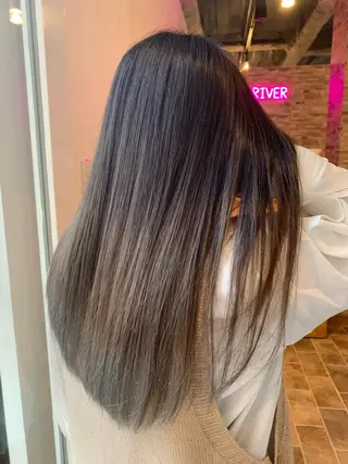 ロング カラー 酸性ストレート/艶髪 ブリーチ/AIRIのヘアスタイル