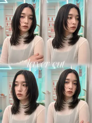 セミロング 茂木俊哉 /縮毛矯正のヘアスタイル