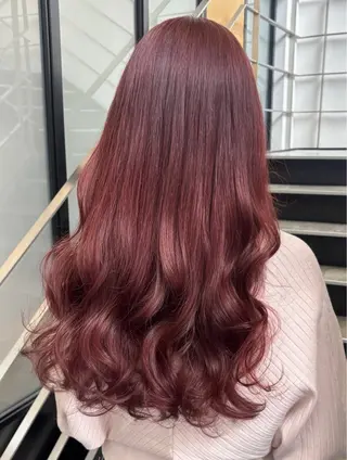 ロング カラー 🎀ブリーチなし ピンク🎀sakiのヘアスタイル