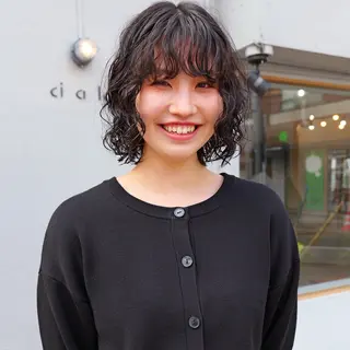 ミディアム パーマ 清澄白河｜赤城颯汰 ｜ニュアンスパーマのヘアスタイル