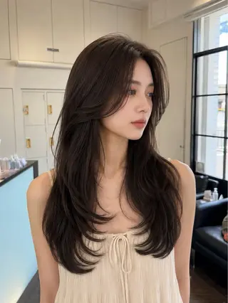 ロング Apa kabar 鳳店 店長 吉田裕のヘアスタイル