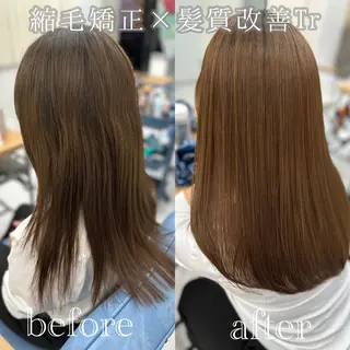 ロング 髪質改善🩵縮毛矯正 代々木/木下のヘアスタイル