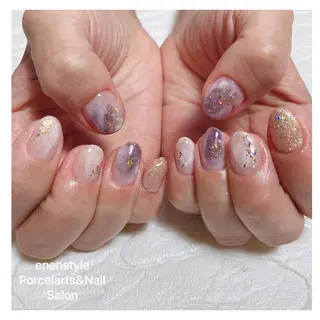 ミディアム ネイル 🐾enen style 🐾のネイルデザイン