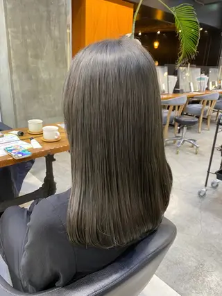 カラー 透明感カラー🌿 グレージュ🐺陽介のヘアスタイル