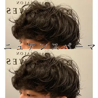 ミディアム パーマ メンズ 似合う髪型見つけます AYAKAのヘアスタイル