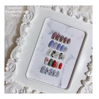 ミディアム ネイル 🐾enen style 🐾のネイルデザイン