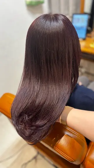 ミディアム カラー 【完全個室】髪質改善 暖色カラー/山崎唯奈のヘアスタイル