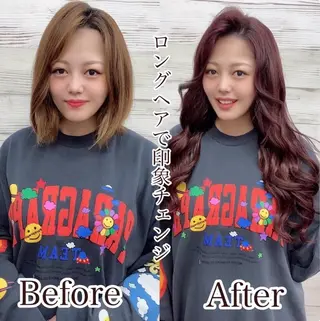 ロング カラー ヘアアレンジ FAAM Tsuneのヘアスタイル