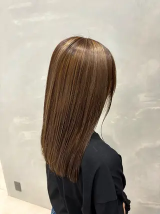 ミディアム カラー 💜N°大分💜 三浦のヘアスタイル