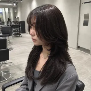 ロング 【くびれウルフ/ レイヤー】🖤ゆまののヘアスタイル