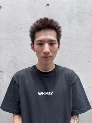 ショート メンズ メンズ専門ブリー チカラー⚡️リュウジのヘアスタイル