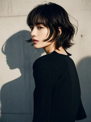 ショート ウルフカット 811 大阪梅田 ウルフのヘアスタイル