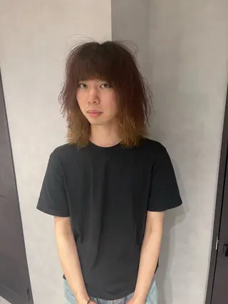 パーマ メンズ ブリーチ/縮毛矯正 ❤️‍🔥シンノスケのヘアスタイル