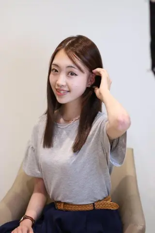 ロング カラー 堂福 和也のヘアスタイル