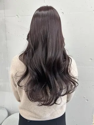 カラー セミロング 透明感🪽艶カラー☆ トレンドヘア✨のヘアスタイル