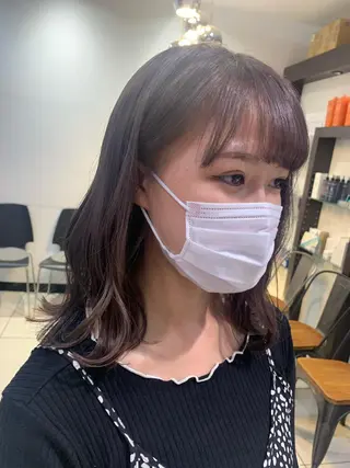 セミロング カラー なぽ ❤︎長さだし / 韓国nailのネイルデザイン