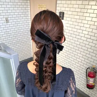 ロング ヘアアレンジ 褒められヘアメイク /‎ボブ女子🐶みおのヘアスタイル