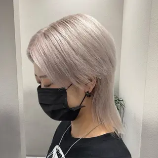ミディアム カラー ✨ブリーチ支持No1 複雑履歴修正/舘岡のヘアスタイル