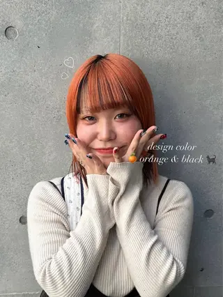 ミディアム カラー 韓国レイヤー kira🌛のヘアスタイル