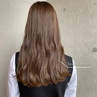 ロング カラー 美髪矯正/ベージュ カラー🧸綾里のヘアスタイル