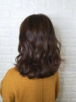 ミディアム カラー 髪質改善縮毛矯正 美容師✂️山崎竜二のヘアスタイル