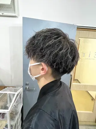ショート パーマ メンズ エビスザキレン/メン ズ/心斎橋🌳のヘアスタイル