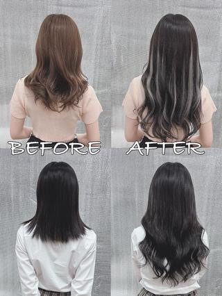 ロング カラー ヘアアレンジ LIP 大阪本店 エクステ MISAのヘアスタイル
