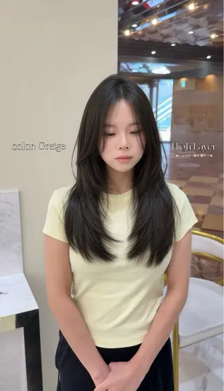 ロング カラー 大人韓国レイヤ ー特化|角岡泉希🩶のヘアスタイル