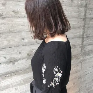 カラー クニモトハルナ ボブ/柔らかカラーのヘアスタイル