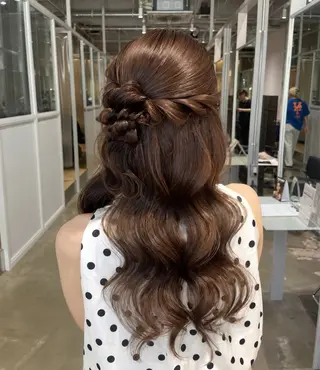 ヘアアレンジ Helena_まひろ 縮毛矯正/まつパのヘアスタイル