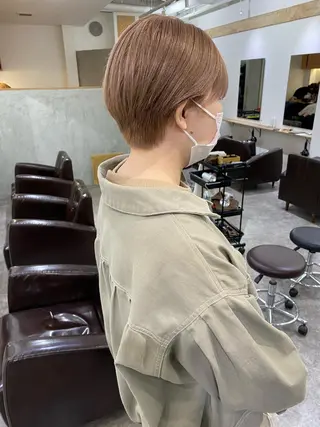 ショート カラー 森貴裕/ニュアンス パーマ/オリーブのヘアスタイル