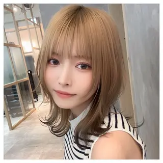 ミディアム カラー ショート・ハイトーン ズーキーのヘアスタイル