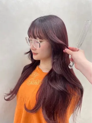 ロング カラー 韓国レイヤー/透明感 カラー🖤アイナのヘアスタイル