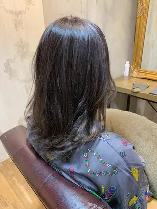 セミロング カラー ✨️美髪矯正×似合わ せ艶カラー✨藤田透のヘアスタイル