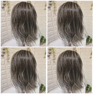 ミディアム カラー ハイトーン/ブリーチ 山崎 悠次のヘアスタイル