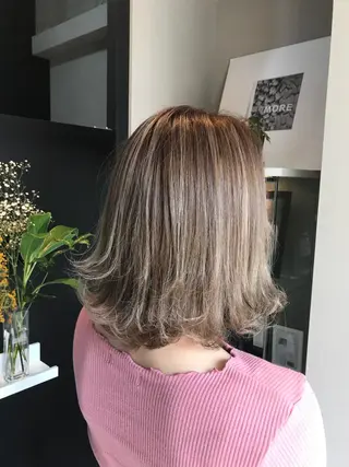 ミディアム カラー ヘアアレンジ ハイライト/髪質改善 ans/黒木 和大のヘアスタイル